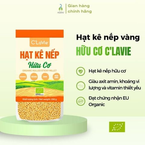 Hạt kê nếp vàng hữu cơ C’LaVie 200g