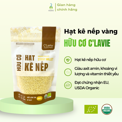 Hạt kê nếp vàng hữu cơ C’LaVie 200g