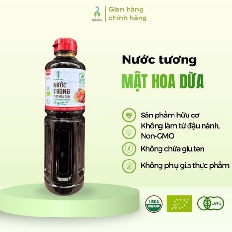 Nước tương mật hoa dừa Sokfarm dòng nguyên bản (nắp đỏ) 500ml