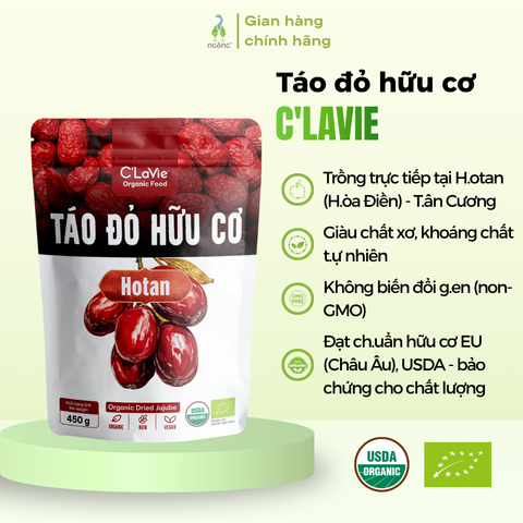 Táo đỏ Hotan hữu cơ C'LaVie 450g