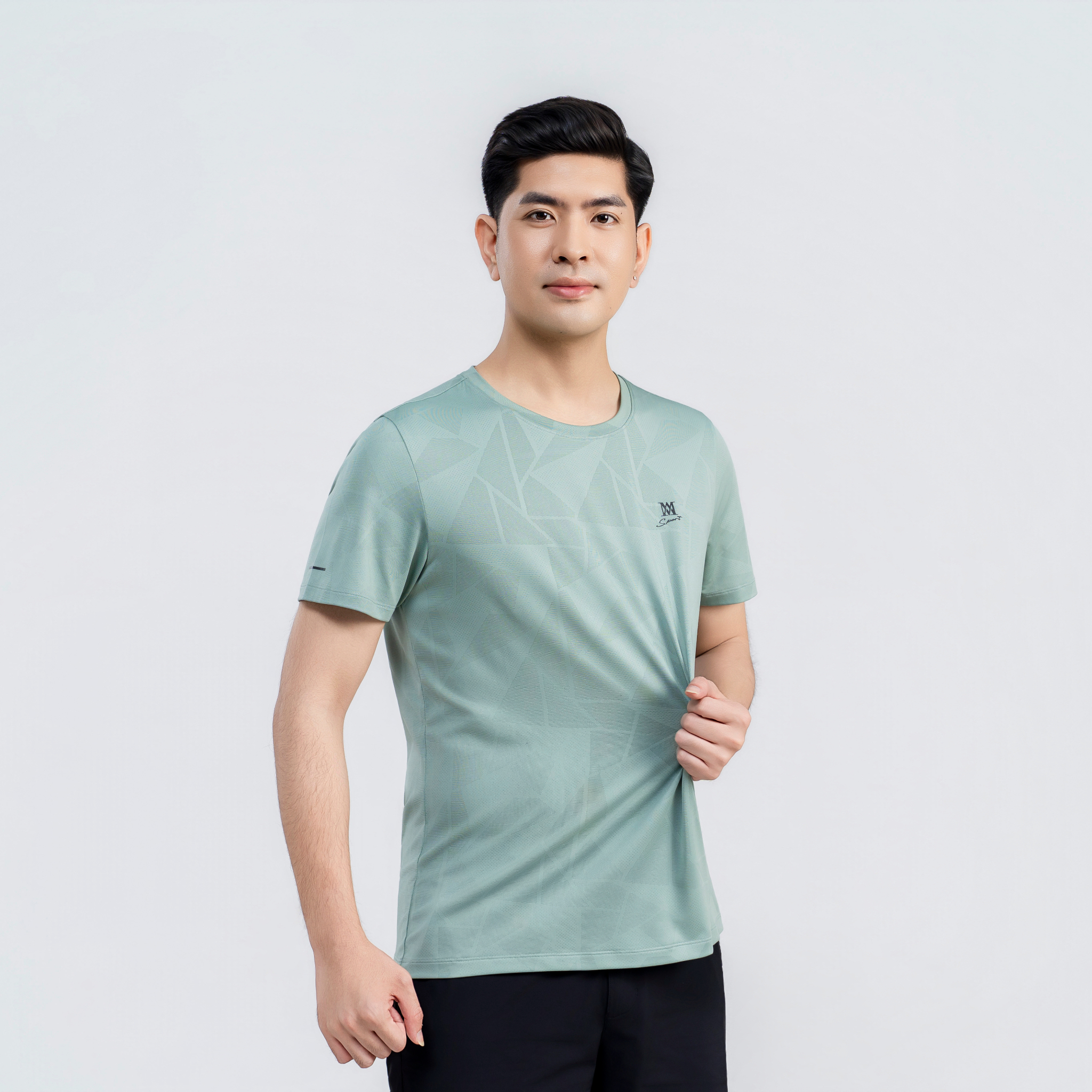 Áo tshirt nam AM xanh rêu MT2650-37