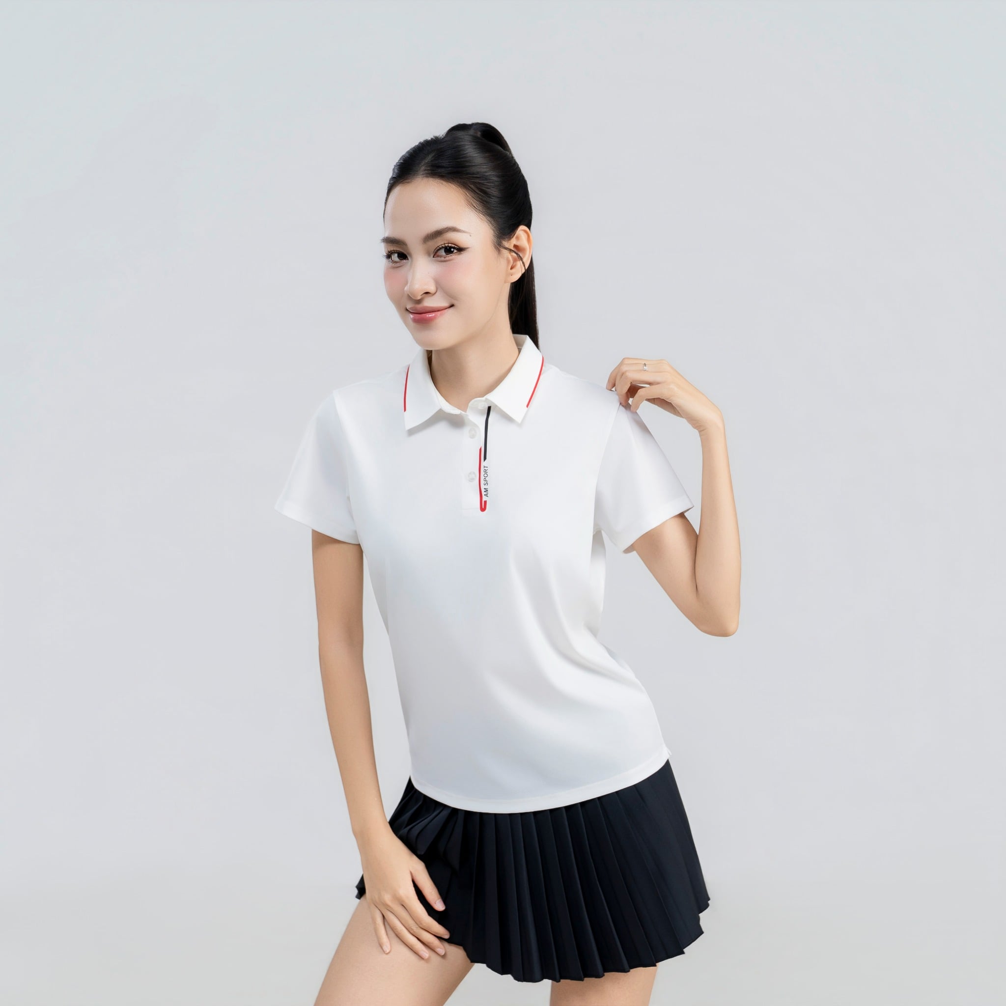 Áo polo nữ AM trắng WP2676-11