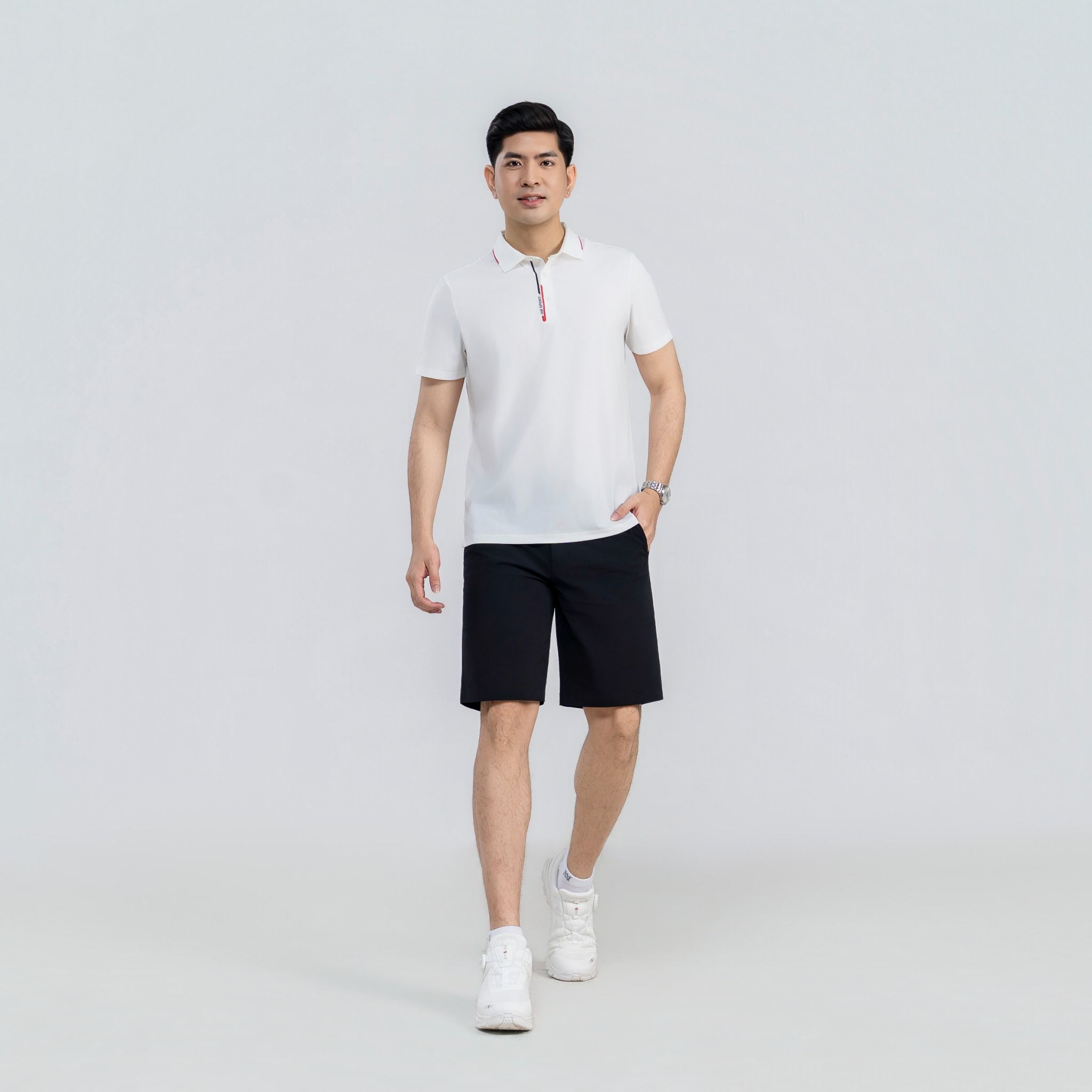  Áo polo nam AM  trắng MP2640-11 
