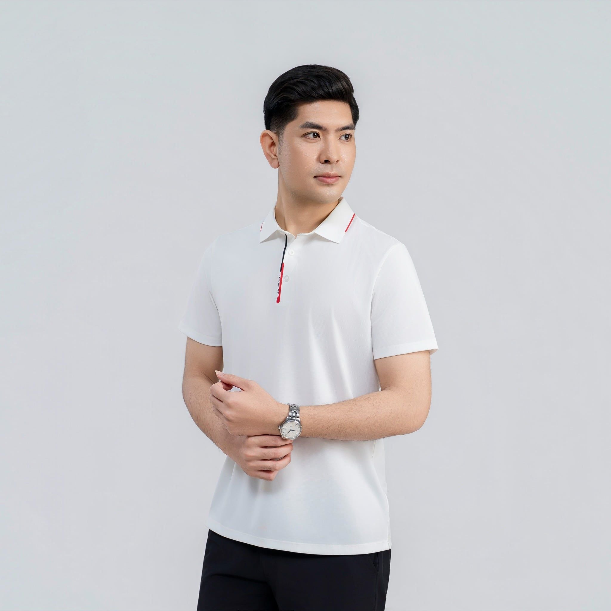  Áo polo nam AM  trắng MP2640-11 