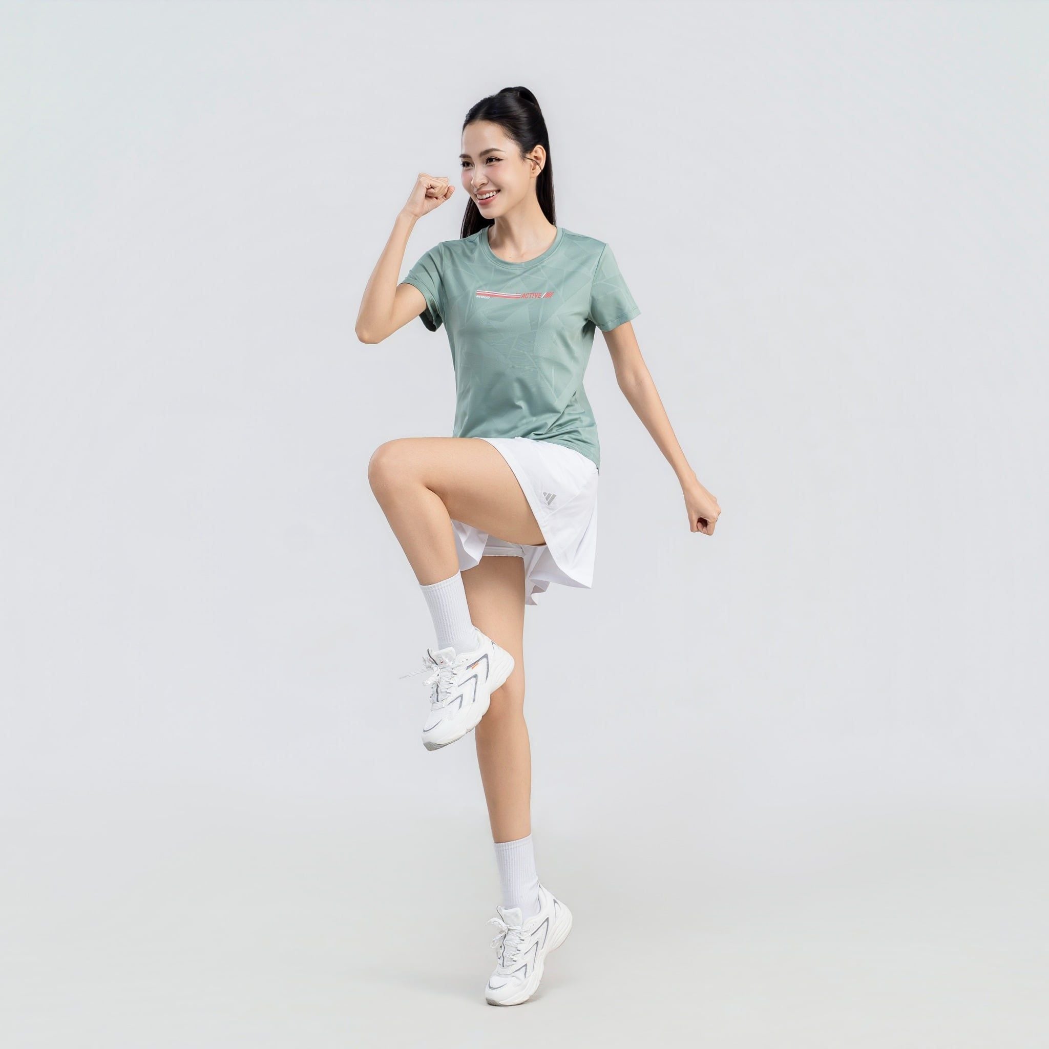  Áo tshirt nữ AM xanh rêu WT2689-37 