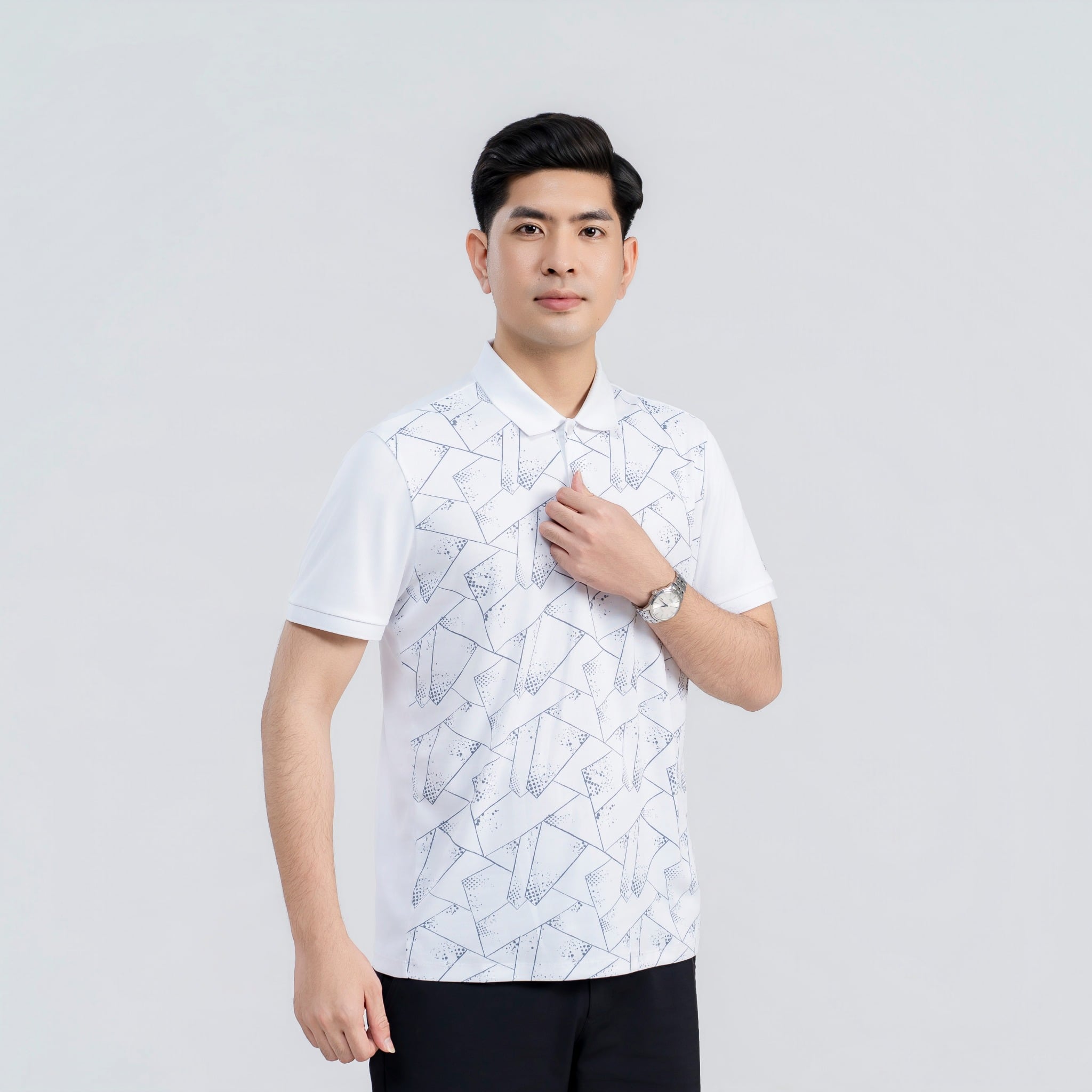 Áo polo nam AM trắng  MP2682-11