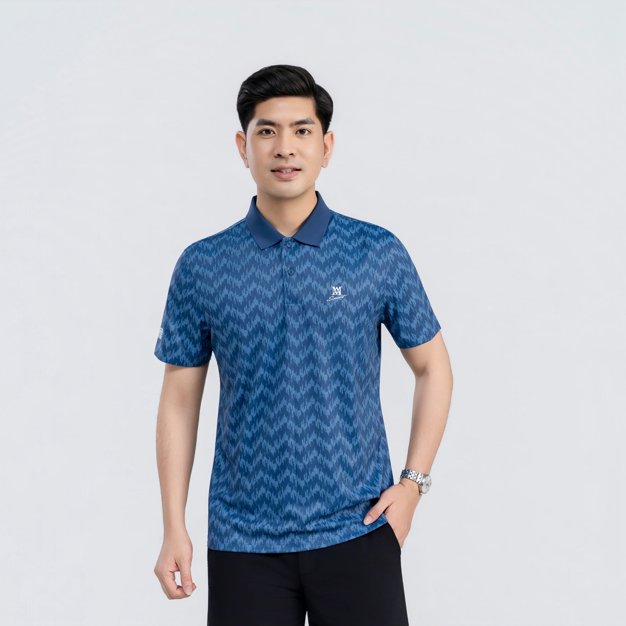 Áo polo nam AM  tím than MP2633-44
