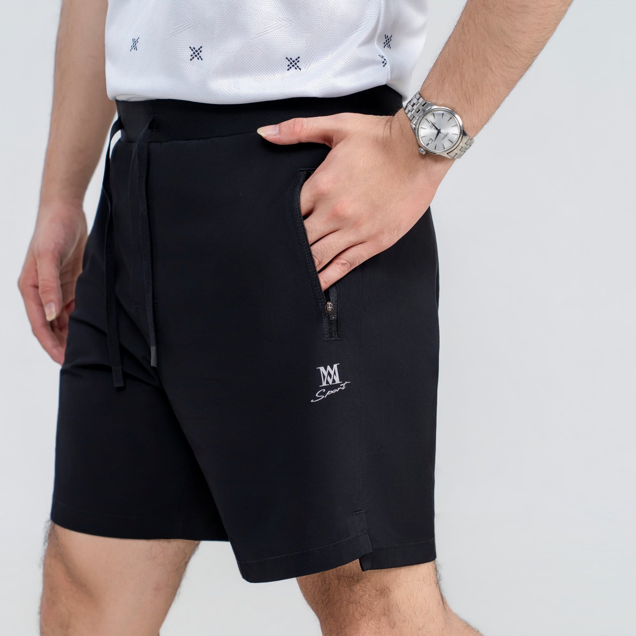  Quần short nam AM đen SRM2694-00 