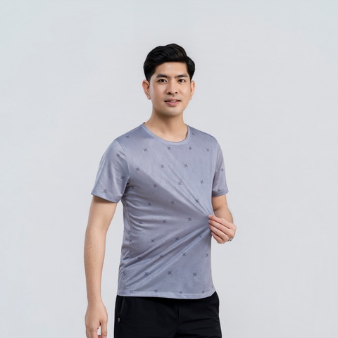  Áo tshirt nam AM  ghi MT2688-22 