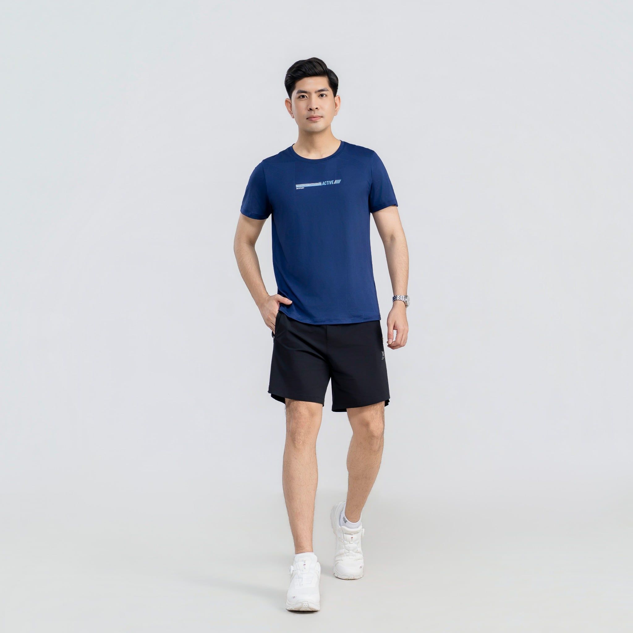  Áo tshirt nam AM tím than MT2689-44 
