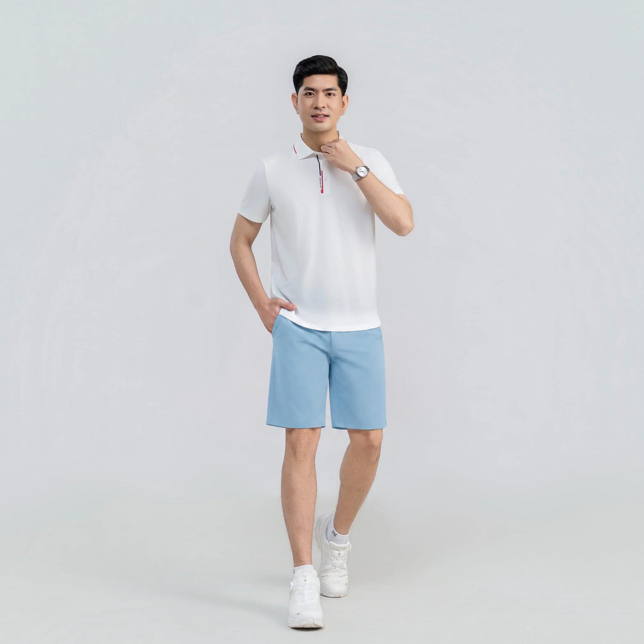  Quần golf nam AM xanh nhạt SGM2670-37 
