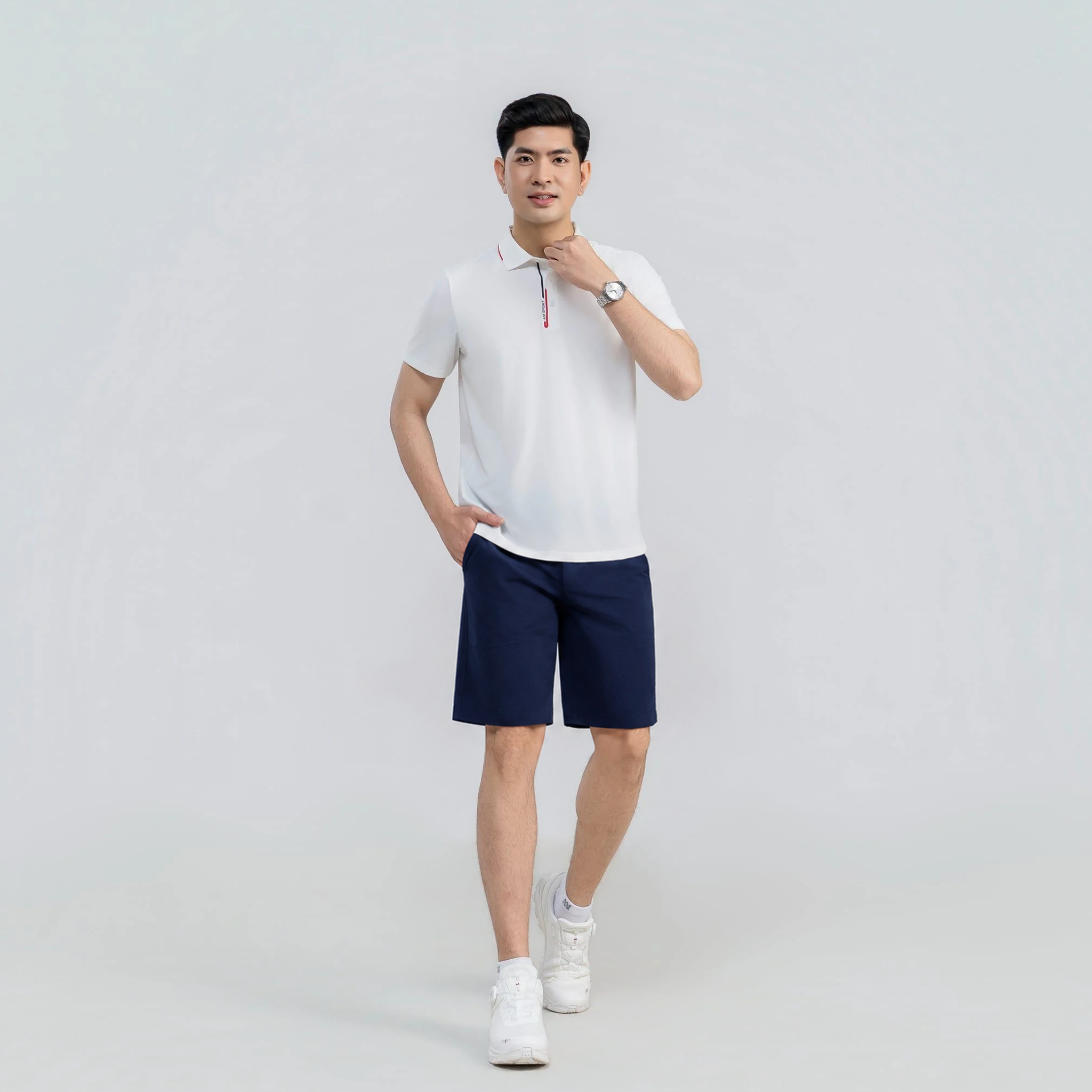  Quần golf nam AM tím than SGM2669-44 