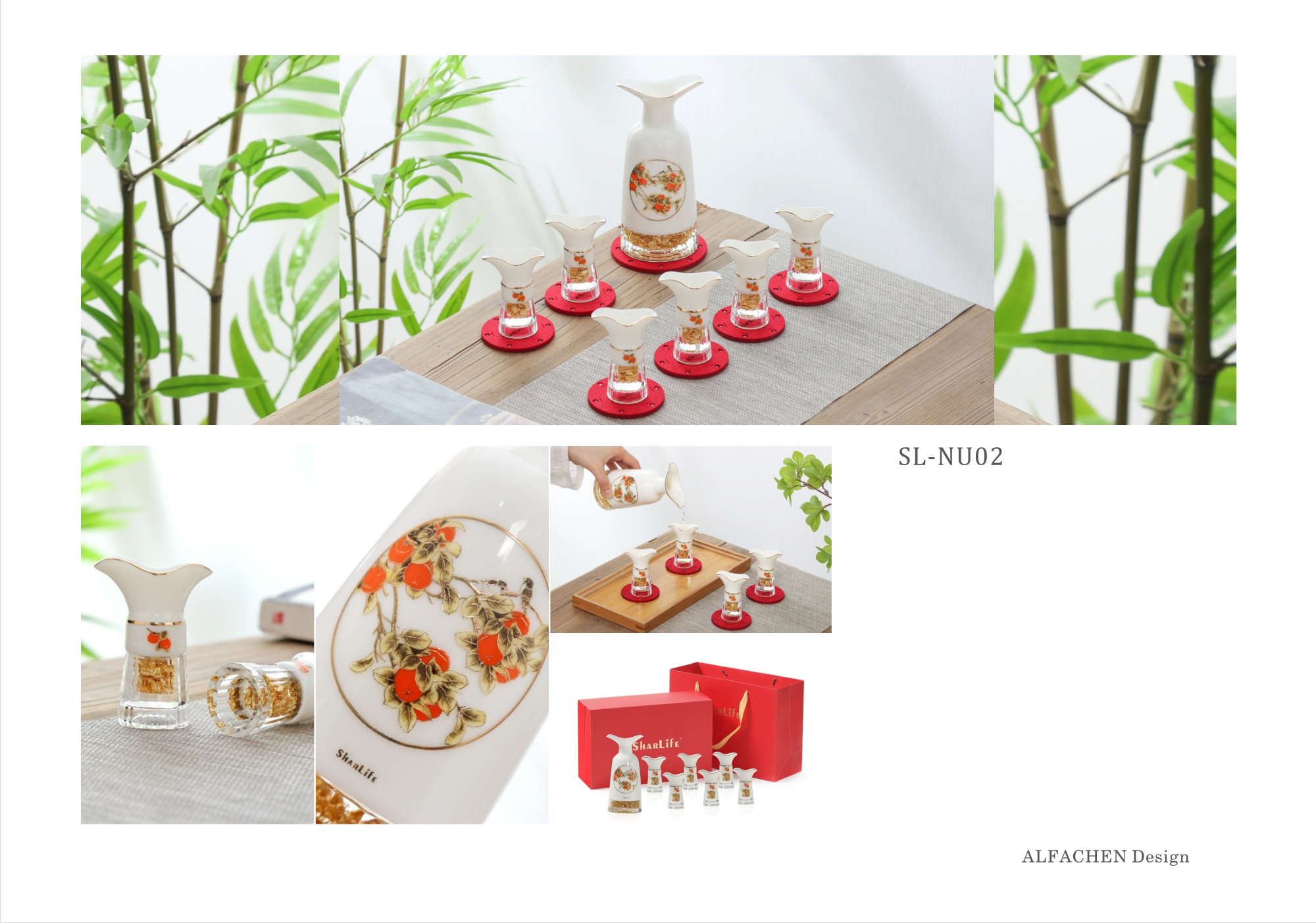 BỘ LY SỨ PHA LÊ CAO CẤP SL-NU02