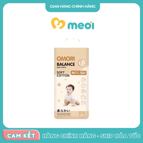 Bỉm quần Omori Balance size M50 (6-11kg)