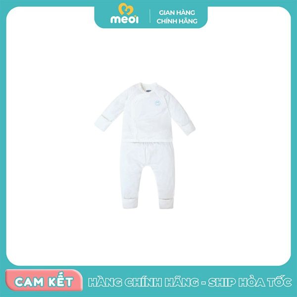  Bộ DTCL Uala Rogo bamboo 2104 trắng thêu thỏ xanh size 0-6M 