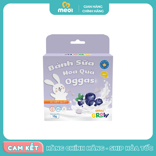  Bánh sữa hoa quả Oggas vị việt quất 15g 6M+ 