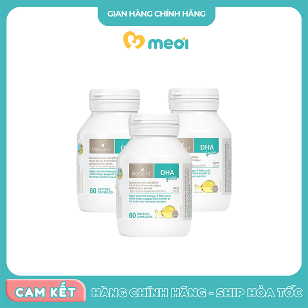 Viên uống Bio Island NK bổ sung DHA cho bé 60 viên 7M+