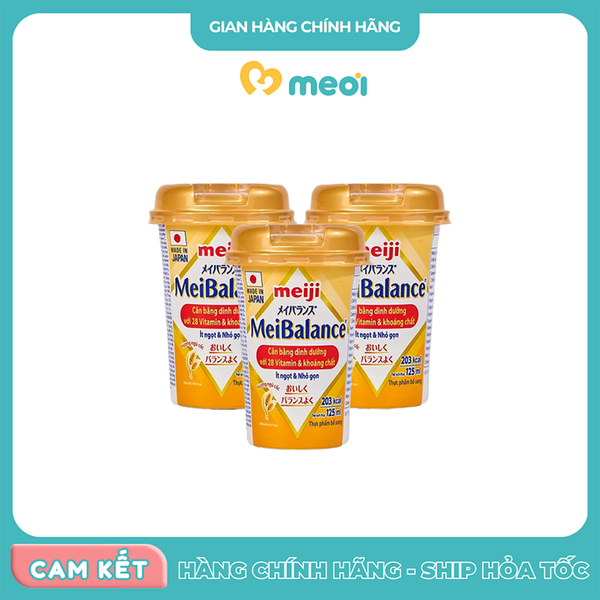 Thực phẩm bổ sung Meiji Meibalance ít ngọt 125ml