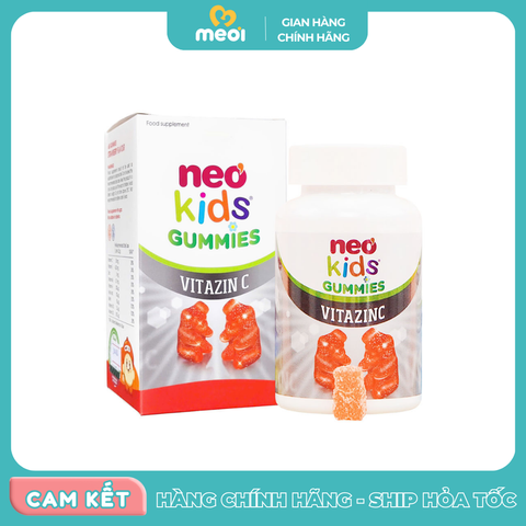  Kẹo dẻo bổ sung kẽm Neo Kids Gummies VitaZinc 60 viên 3Y+ 