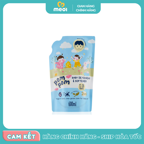  Nước Giặt Xả Pom Pom Active (12 – 36 tháng) 600ml 