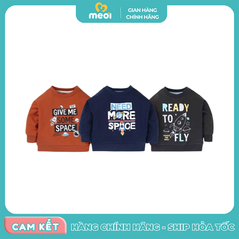  Áo DTCV Uala Rogo nỉ cotton in chữ 3653 ghi 