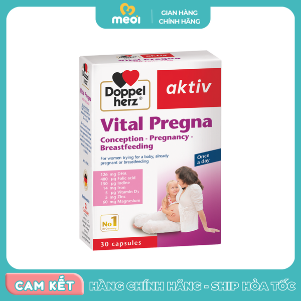  Vitamin tổng hợp cho mẹ bầu Doppelherz Vital Pregna 30 viên 