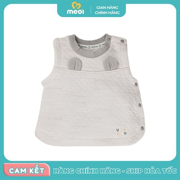  Áo gile Uala Rogo chần bông 3655 tai thỏ ghi size từ 3M-2Y 