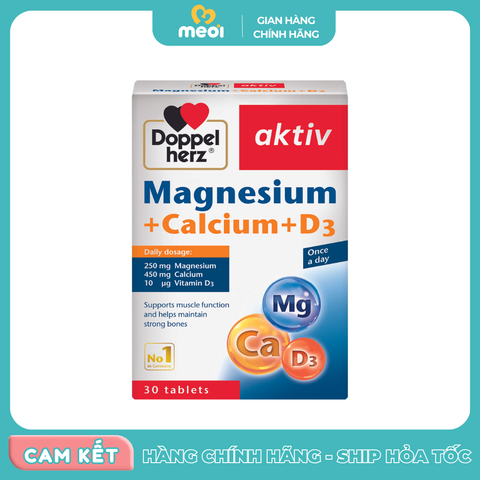  TPCN bổ sung magnesium canxi và D3 Doppelherz 30 viên 