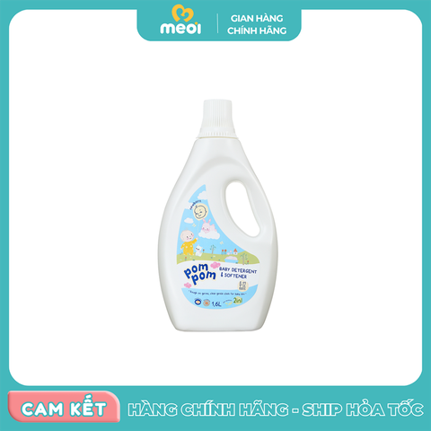  Nước Giặt Xả Pom Pom Newborn (0-12 tháng) 1600ml 