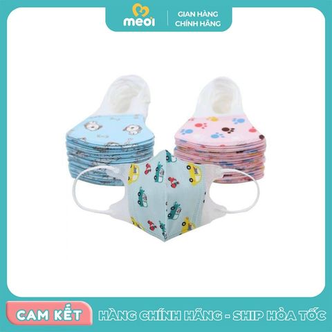  Set 10 khẩu trang giấy cho bé từ 2-6 tuổi 