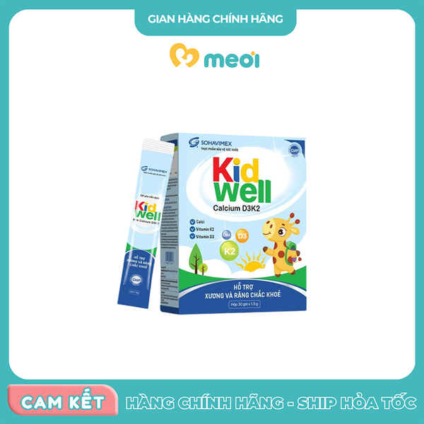 TPCN bổ sung canxi D3K2 Kidwell 30*1.5g