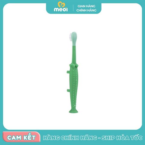Bàn chải đánh răng hình cá sấu cho bé 1-4 tuổi màu xanh Dr Brown's