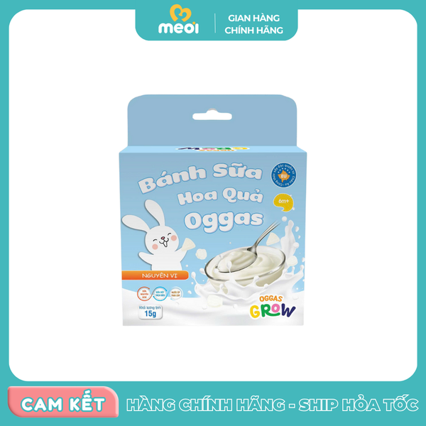  Bánh sữa hoa quả Oggas vị nguyên bản 15g 6M+ 