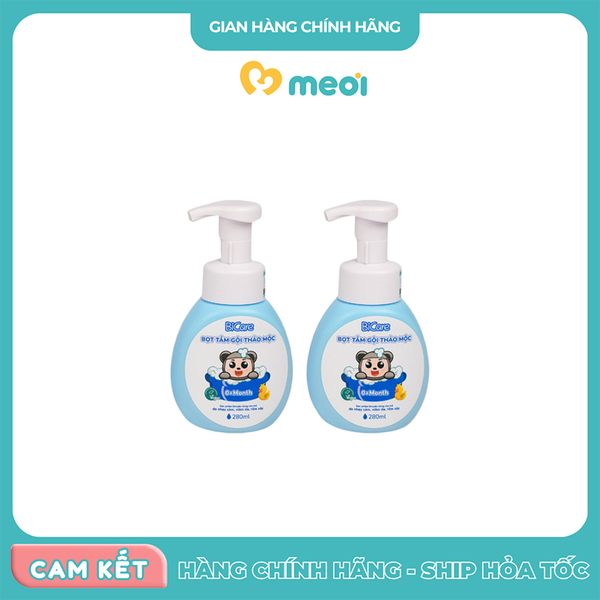 Bọt tắm gội thảo mộc Bicare 280ml 0M+