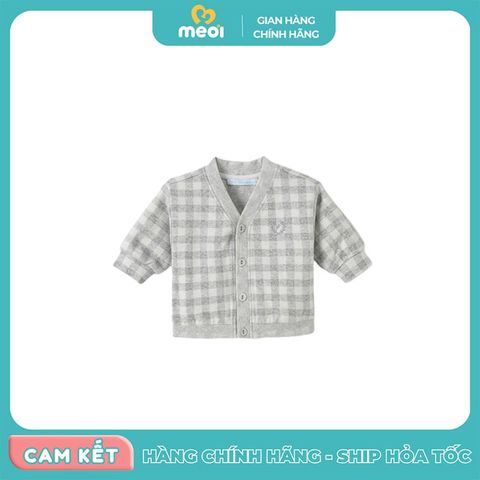  Áo khoác Nous cardigan caro xám 