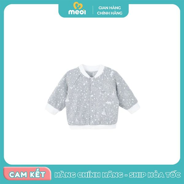  Áo khoác bomber Nous Velours in họa tiết ghi 