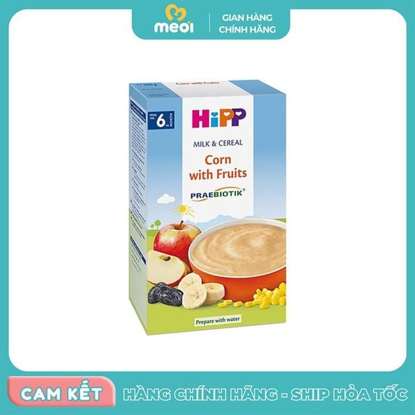  Bột DD HiPP vị hoa quả sữa bắp 250g 