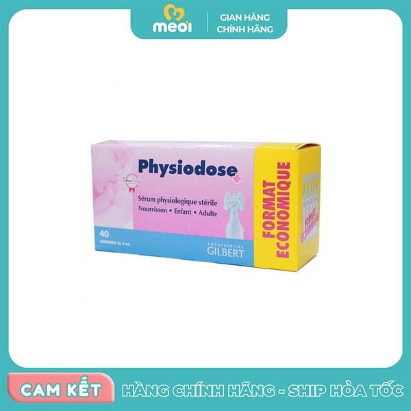  Nước muối sinh lý Physiodose  (hộp 40 ống x 5ml) 