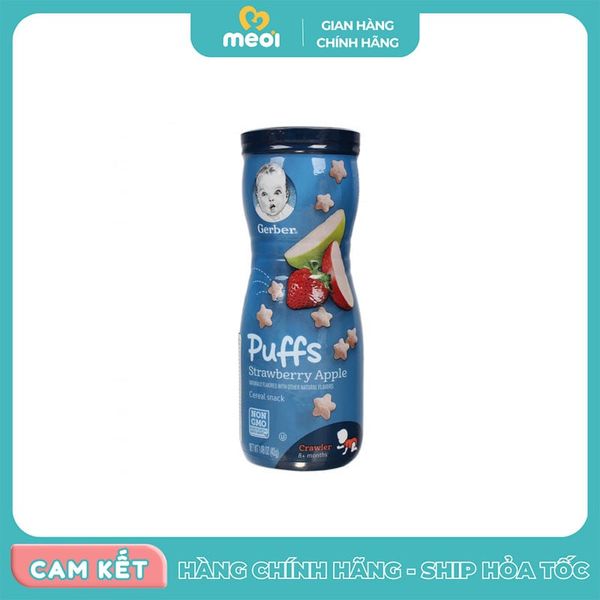  Bánh ăn dặm cho bé từ 8M vị dâu táo Gerber 