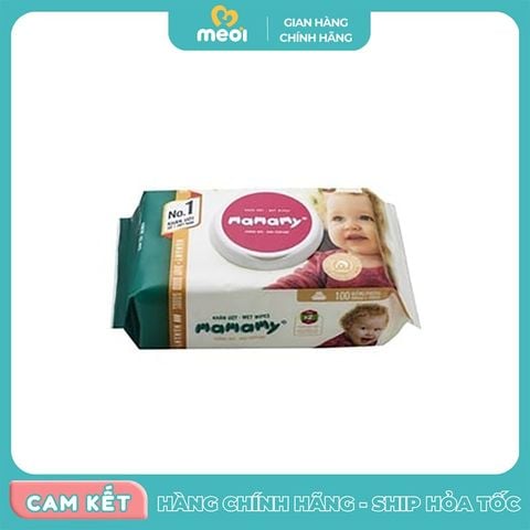 Khăn Ướt Mamamy Có Nắp,Không Mùi 100 tờ