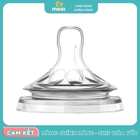  Núm ty silicon cho trẻ ss Natural (vỉ đôi) Avent 