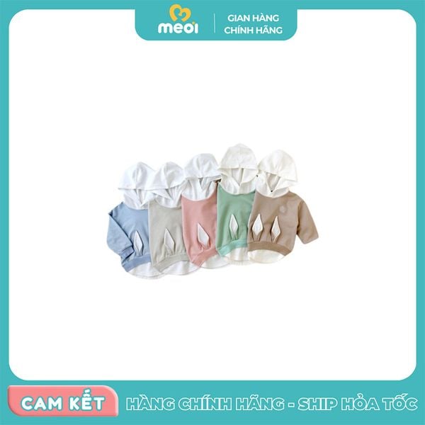  Áo hoodie Hrnee nỉ tai thỏ 