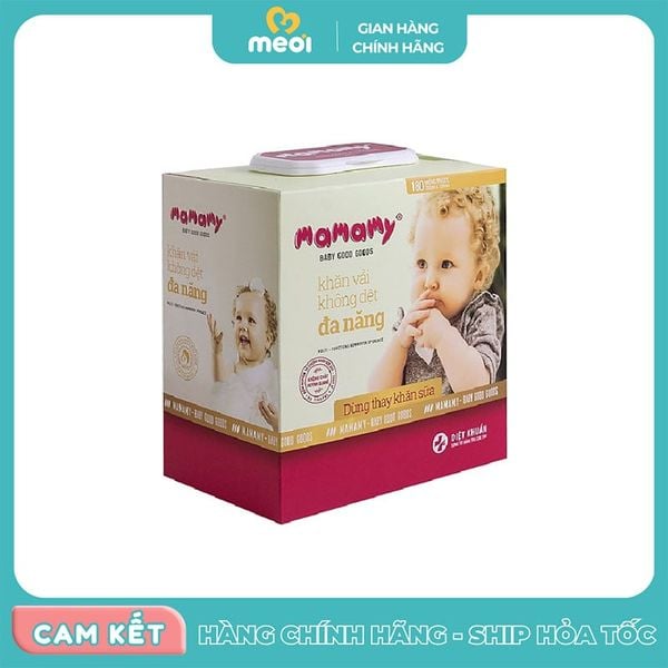  Khăn khô Mamamy 180 tờ (hộp) 