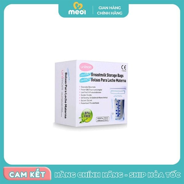 Túi trữ sữa Unimom Compact (60túi/Hộp) 210ml 