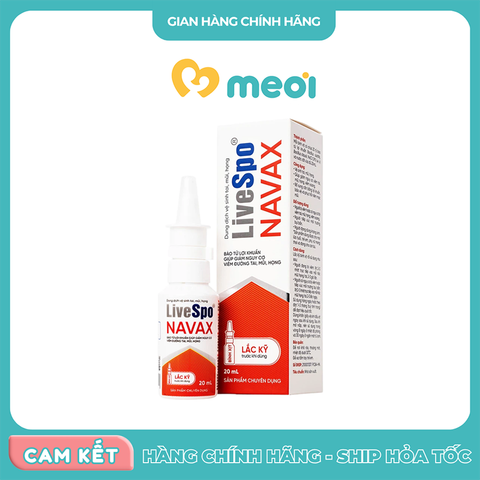  Xịt lợi khuẩn LiveSpo Navax giảm nguy cơ viêm tai mũi họng 20ml 
