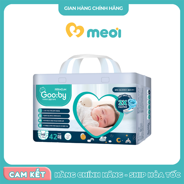 Bỉm dán Gooby Premium NB42 dưới 5kg