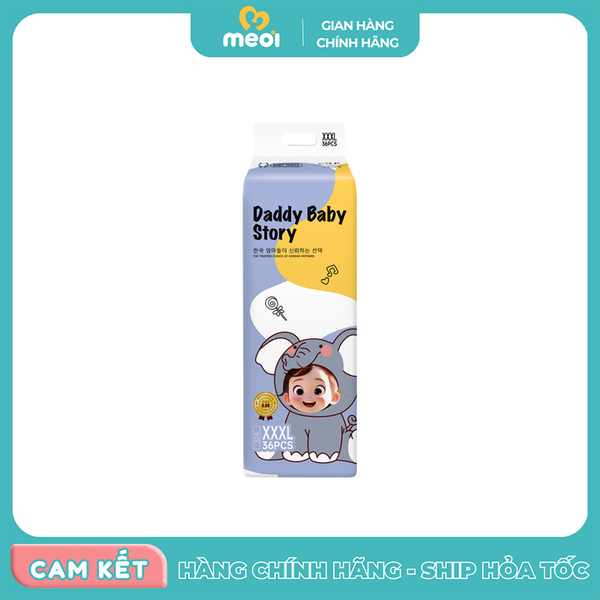 Bỉm quần Daddy Baby Story size XXXL36 trên 17kg