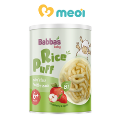 Bánh gạo Babba's Baby vị dâu táo 45g 6M+