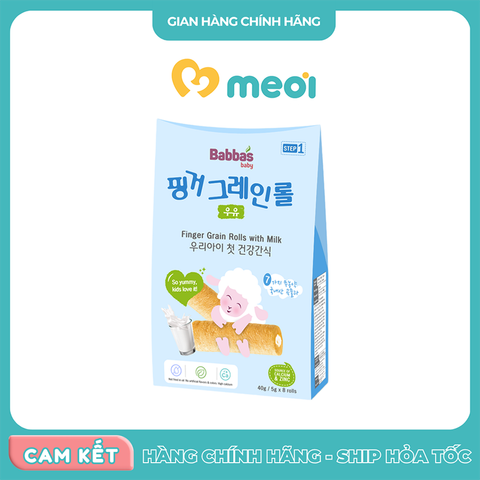  Bánh ngũ cốc Babba's vị sữa 40g 8M+ 