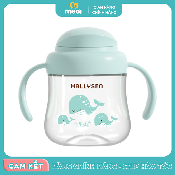 Bình tập uống Hallysen màu xanh lá 210ml